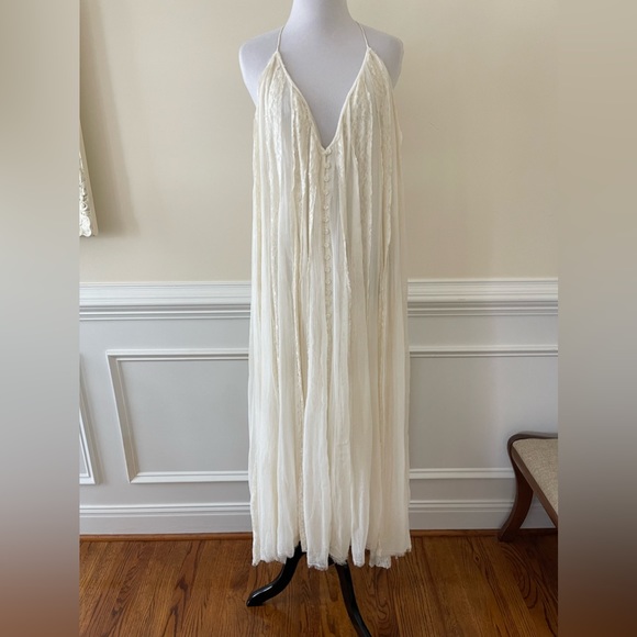 New Free People Sweet Sea Maxi Dress Size Small Ivory - Picture 6 of 8